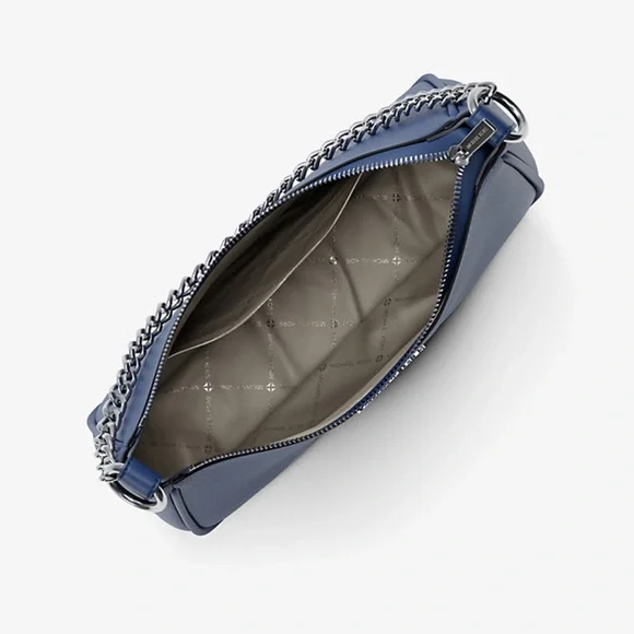 MICHAEL KORS Jet Set Lg Pebbled Convertible Crossbody Shoulder Pouchette XBODY - Picture 2 of 16